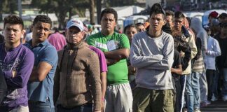 Mehika, Ciudad de Mexico. Karavana tisocih migrantov iz Hondurasa, El Salvadorja in Gvatemale je na poti do meje z ZDA.