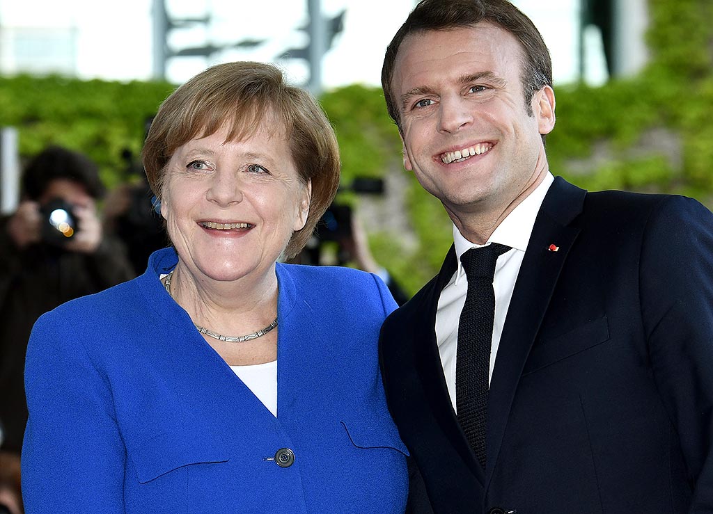Angela Merkel verabschiedete sich von Macron