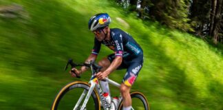 Slovenski kolesarski as Primož Roglič (foto: Red Bull – BORA – hansgrohe/Omrežje X)